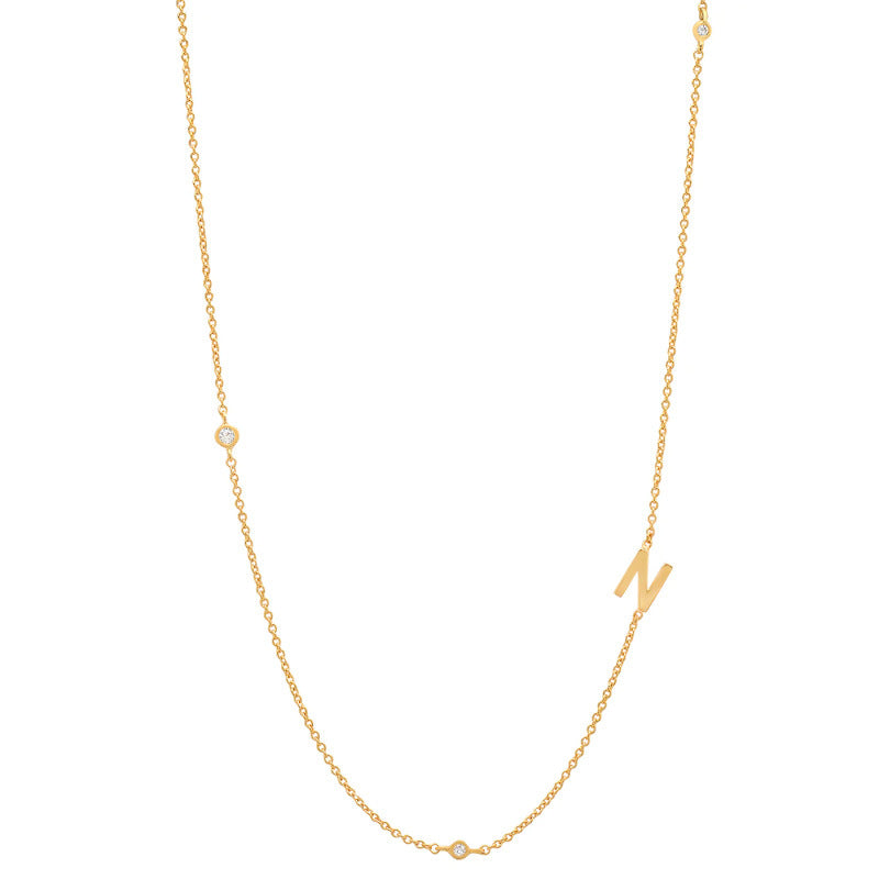 To the Side Letter Necklace