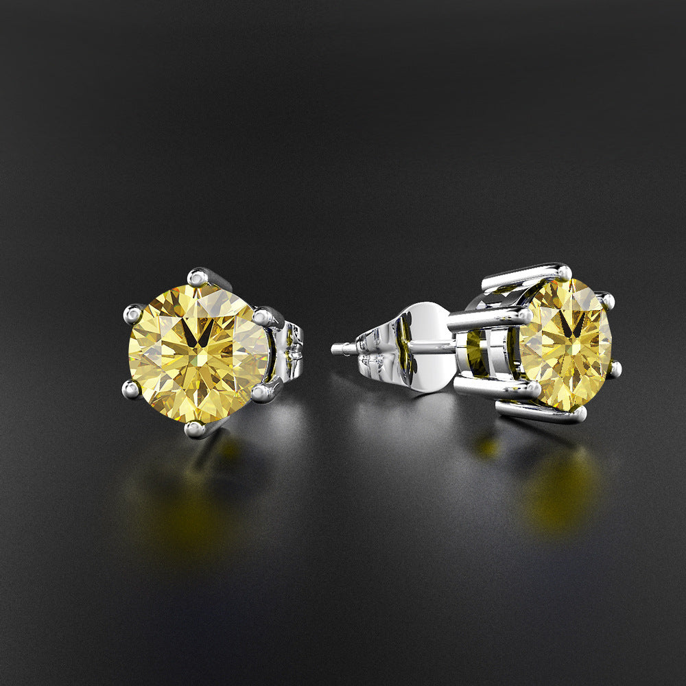 Birthstone Gem Stud Earrings