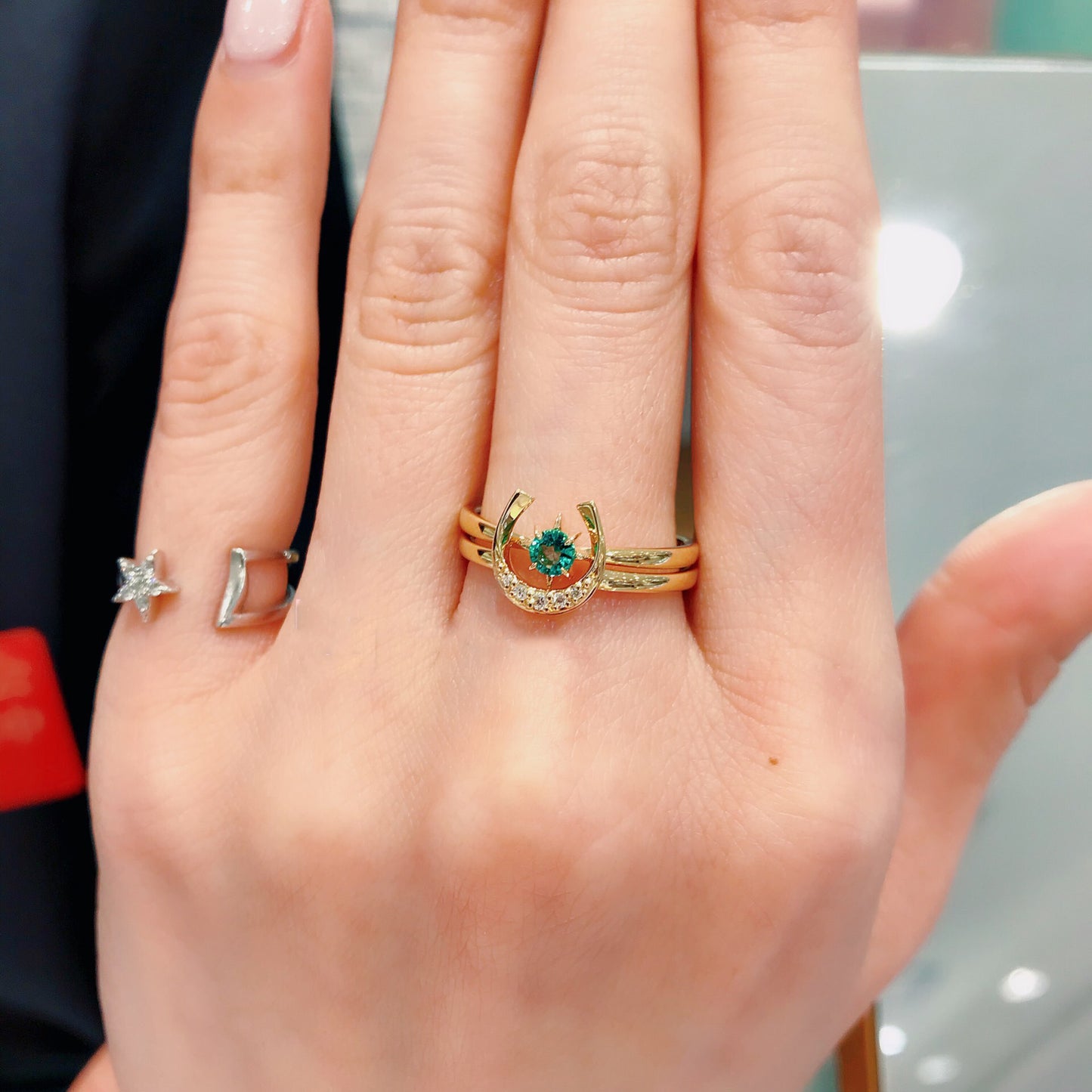 Emilia Emerald Ring Set