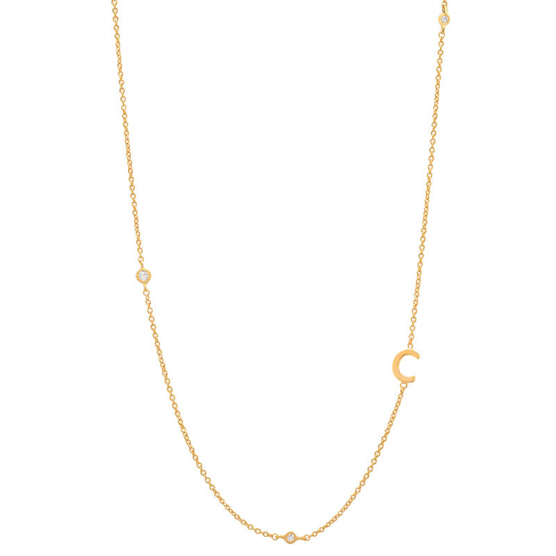 To the Side Letter Necklace