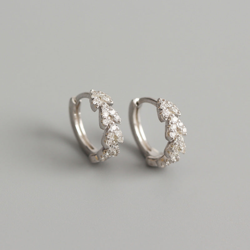 Pavé Heart Huggie Earrings
