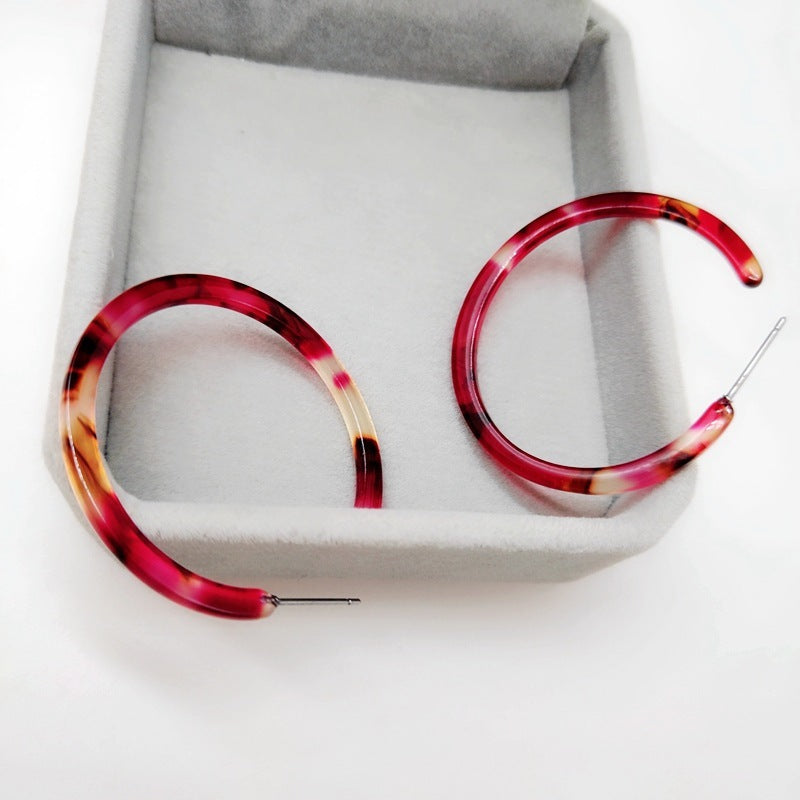 Resin Hoop Earrings