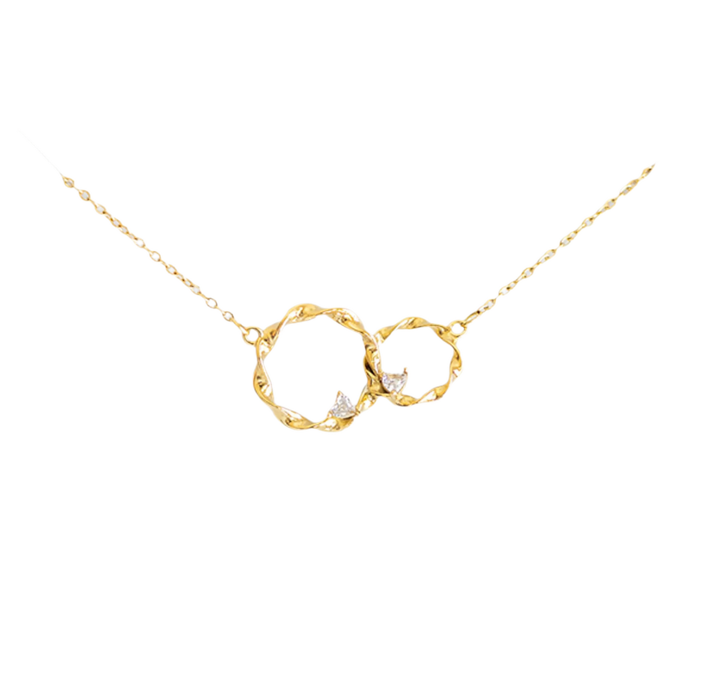 Sisters Interlocking Circle Necklace