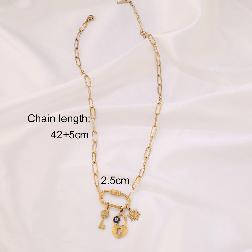 Charm Carabiner Clip Necklace