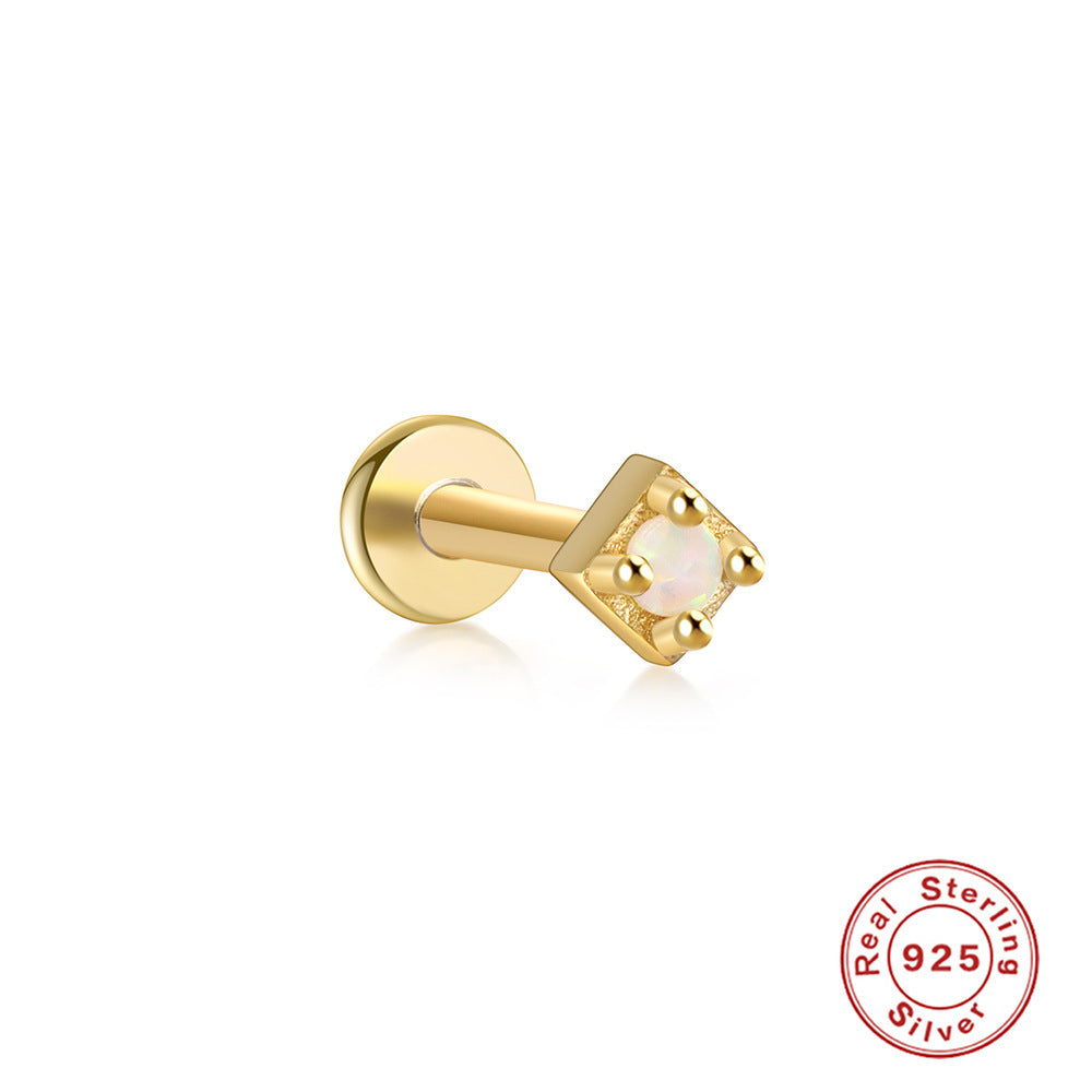 Opal Flat Back Stud 5 Style