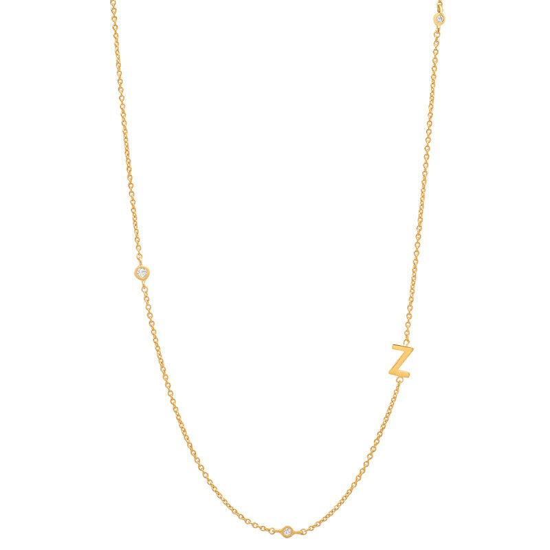 To the Side Letter Necklace