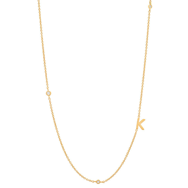 To the Side Letter Necklace