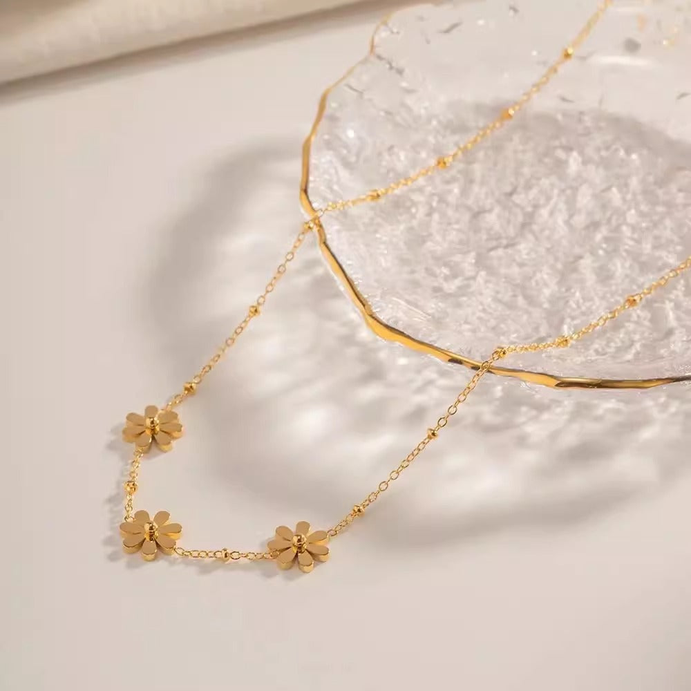SUNFLOWER Little Daisy Necklace Women's Simple Fashion