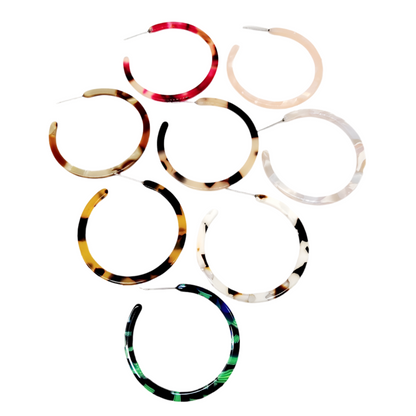 Resin Hoop Earrings