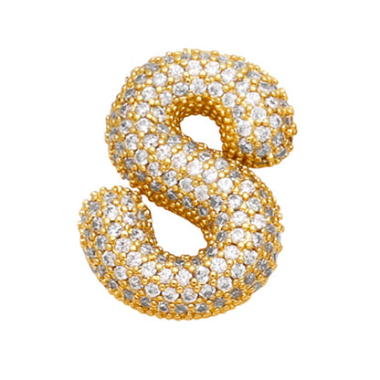 Sparkle Bubble Letter Necklace