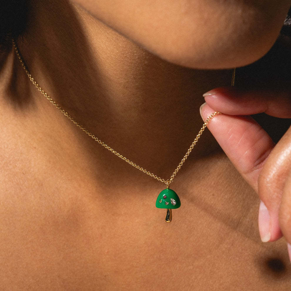 Lacy Mushroom Necklace