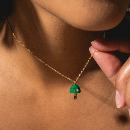 Lacy Mushroom Necklace