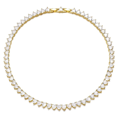 Heart Tennis Necklace