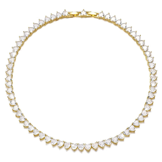 Heart Tennis Necklace