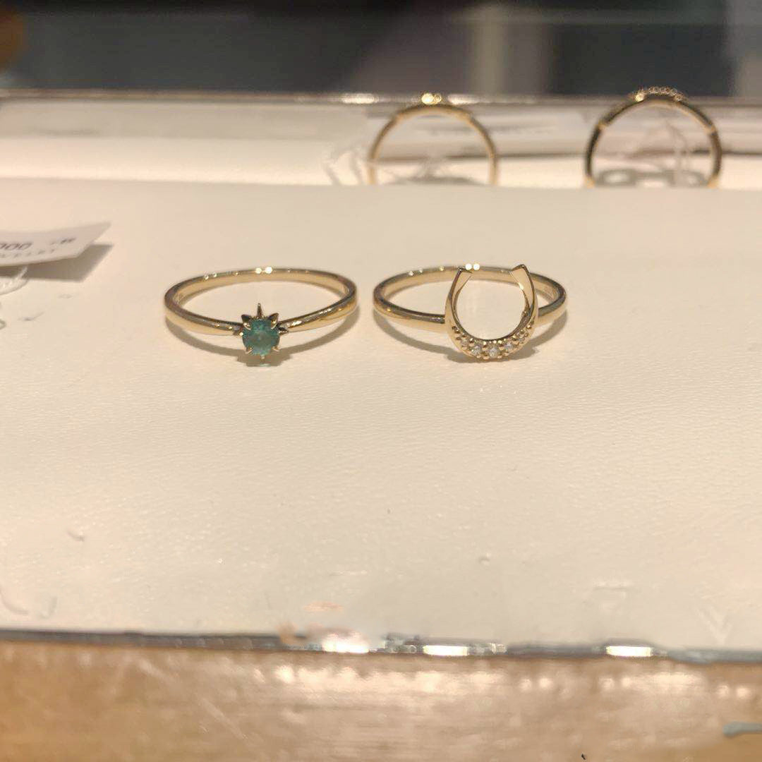 Emilia Emerald Ring Set