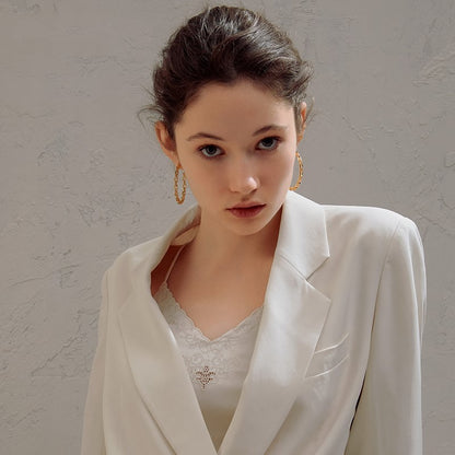 Gold Buckle Hoop Earrings