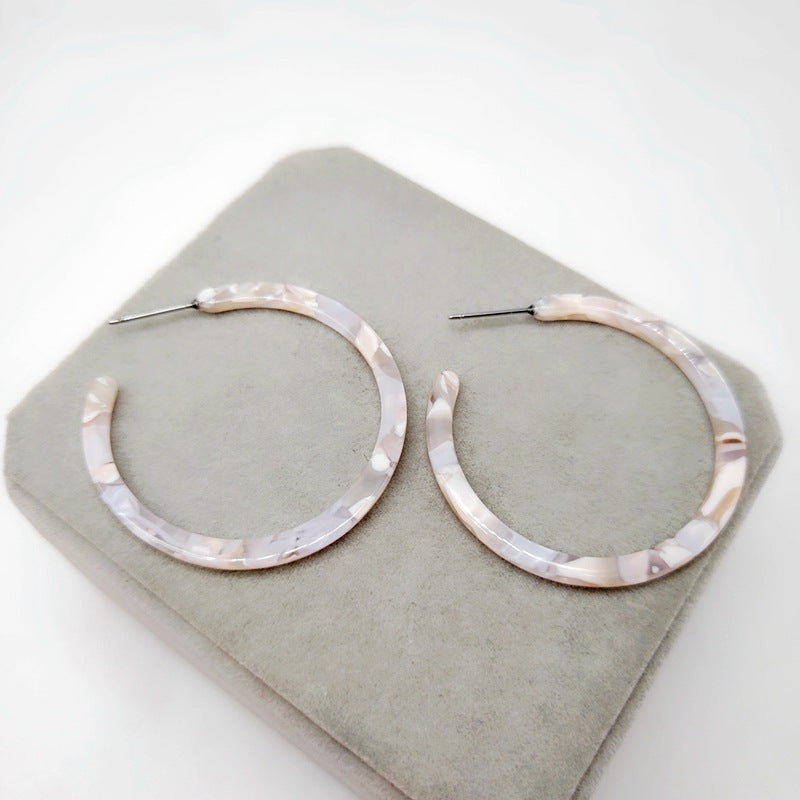Resin Hoop Earrings