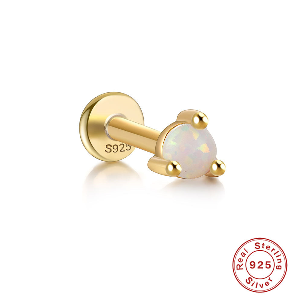 Opal Flat Back Stud 3 Style