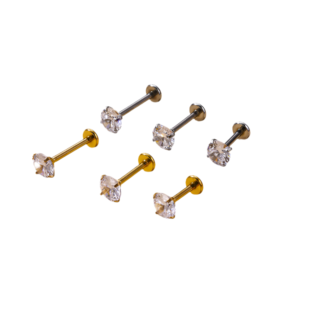 Basic Cubic Zirconia Flat Back Studs