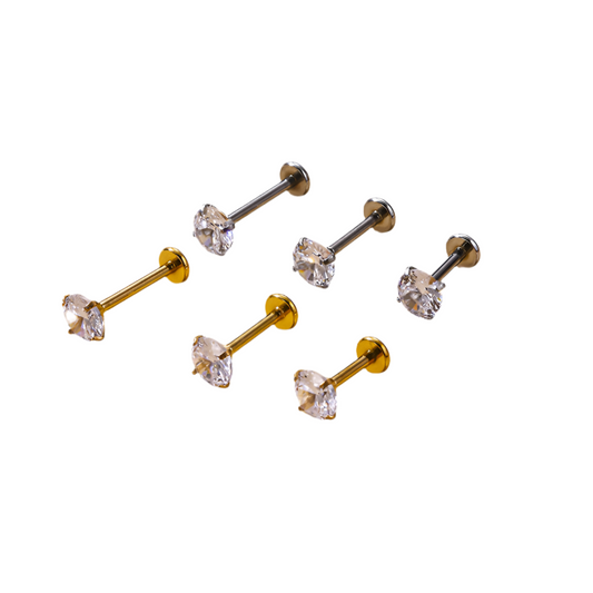 Basic Cubic Zirconia Flat Back Studs