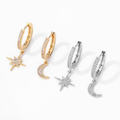 Night Sky Pavé Asymmetric Earrings