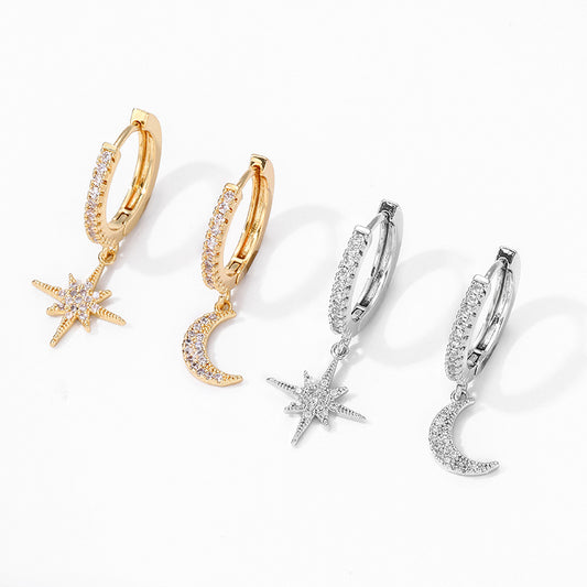 Night Sky Pavé Asymmetric Earrings