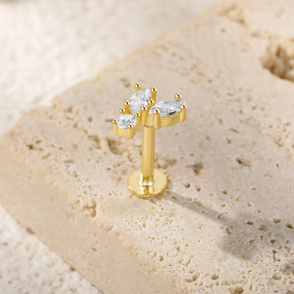 Marquise Trio Flat Back Studs