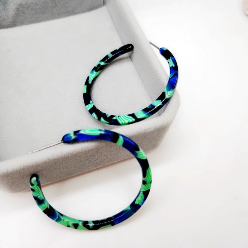 Resin Hoop Earrings
