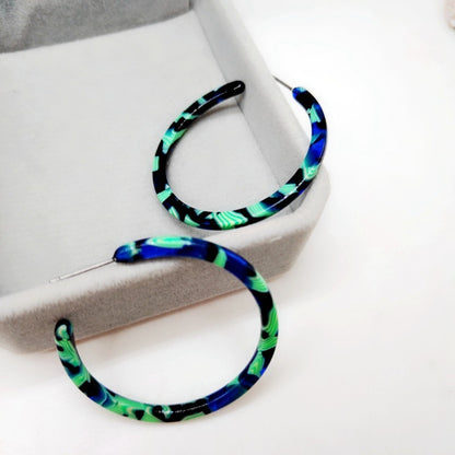 Resin Hoop Earrings