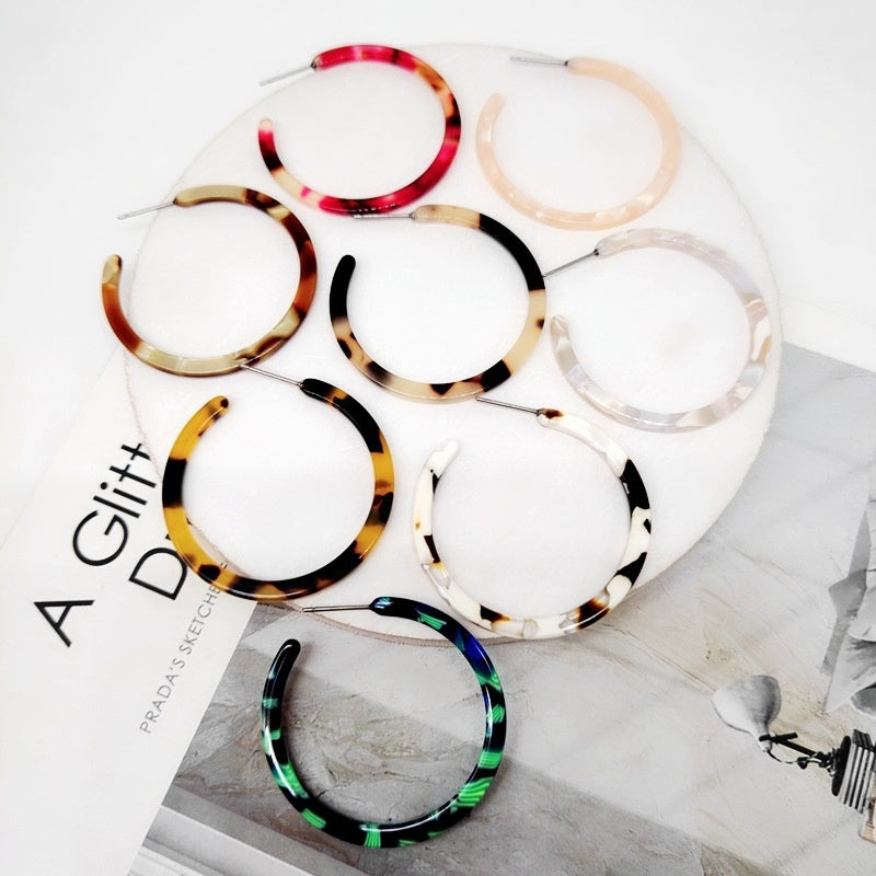 Resin Hoop Earrings