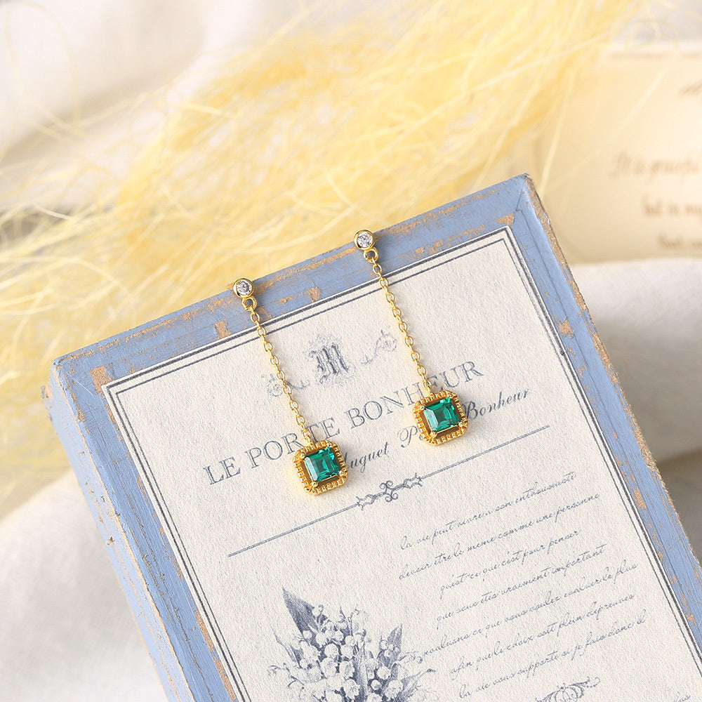 Grandmother Emerald Drop Earrings