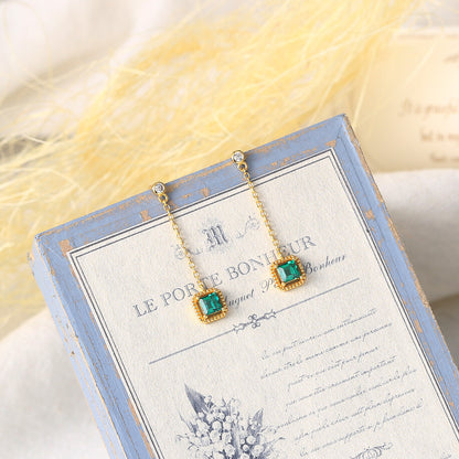 Grandmother Emerald Drop Earrings