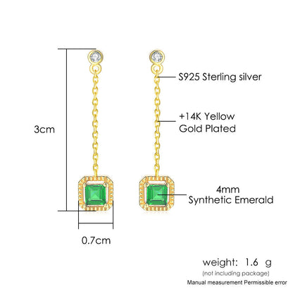 Grandmother Emerald Drop Earrings