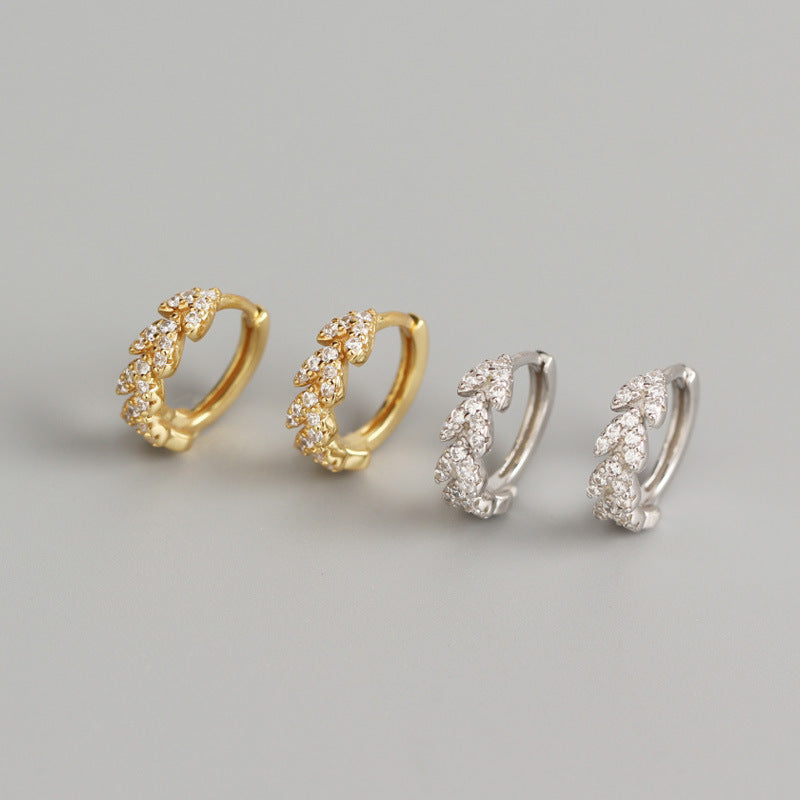 Pavé Heart Huggie Earrings