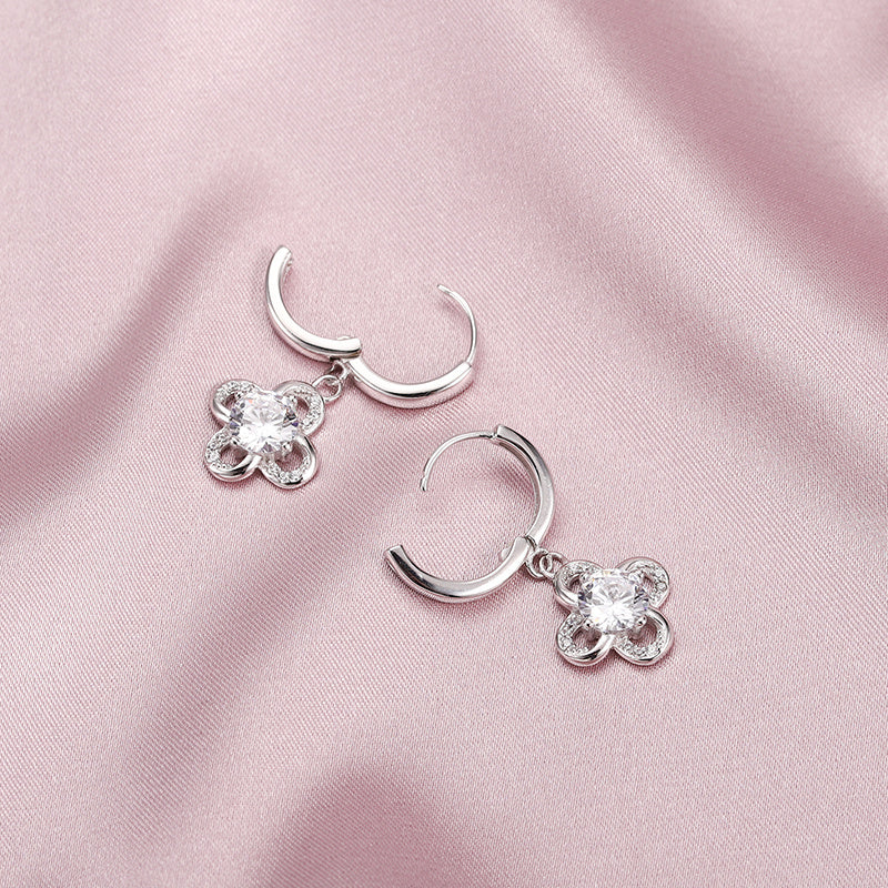 Flor Dangle Huggie Earrings