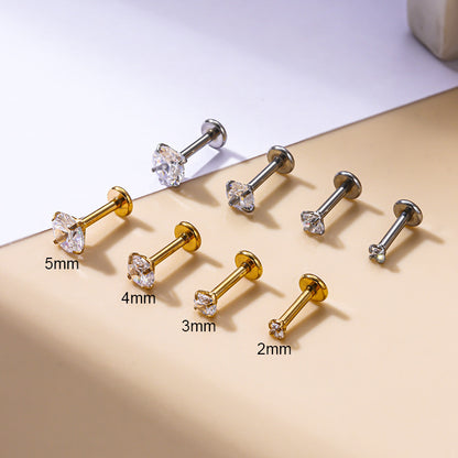 Basic Cubic Zirconia Flat Back Studs