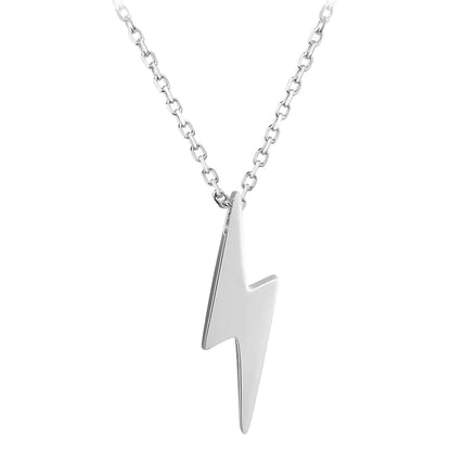 S925 Silver Plated Lightning Pendant Necklace for Women