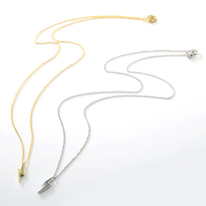 S925 Silver Plated Lightning Pendant Necklace for Women