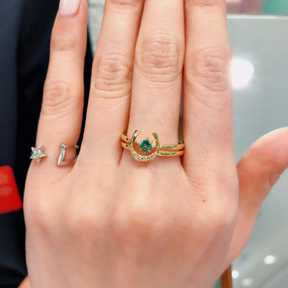 Emilia Emerald Ring Set