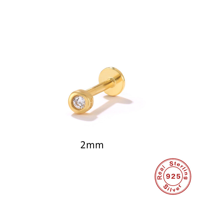 Gold Vermeil Flat Back Studs 19style