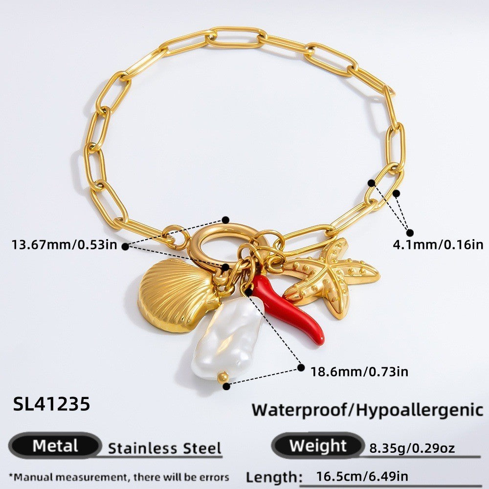 Sun Shell Charm Necklace