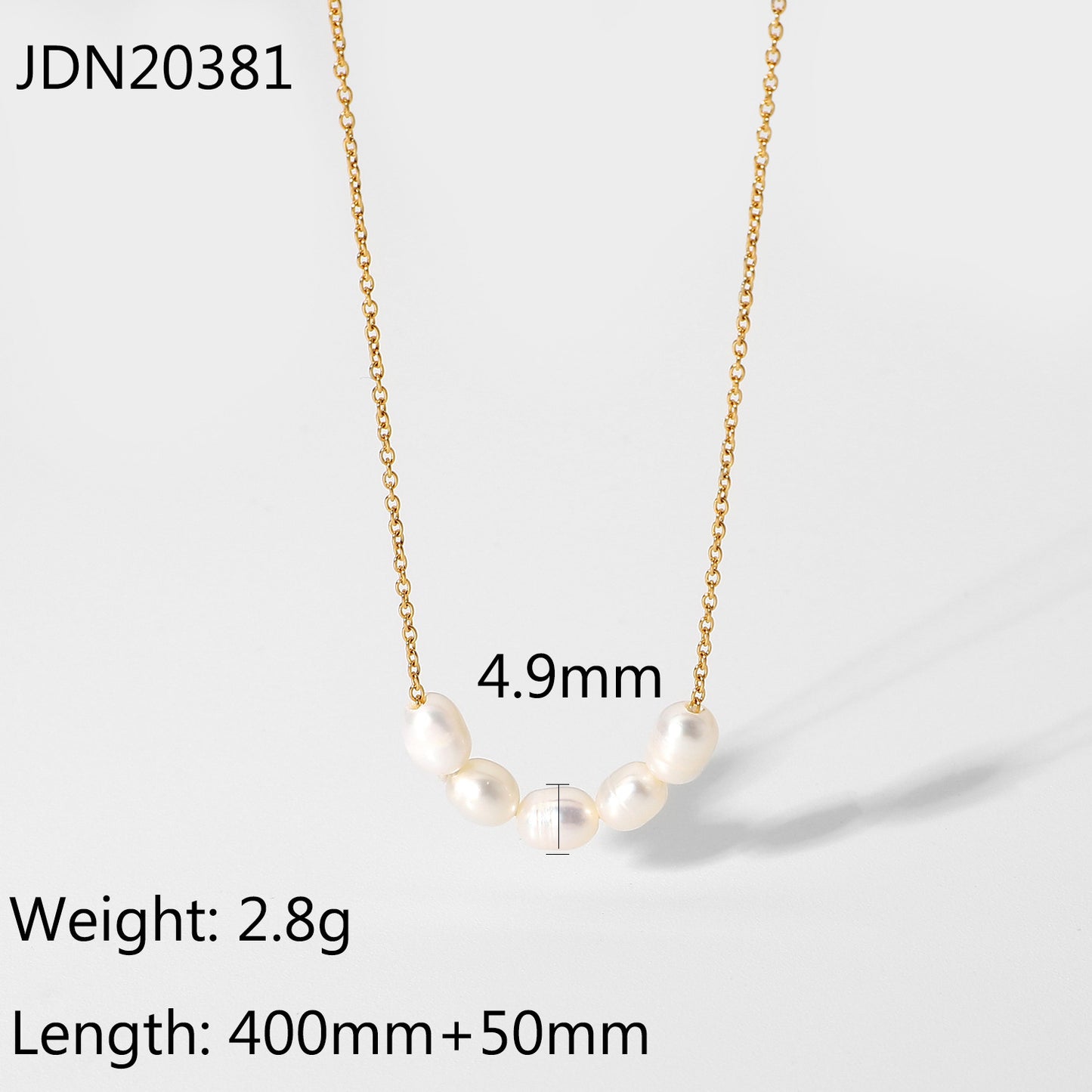 Pearl Stacked on Gold Necklace