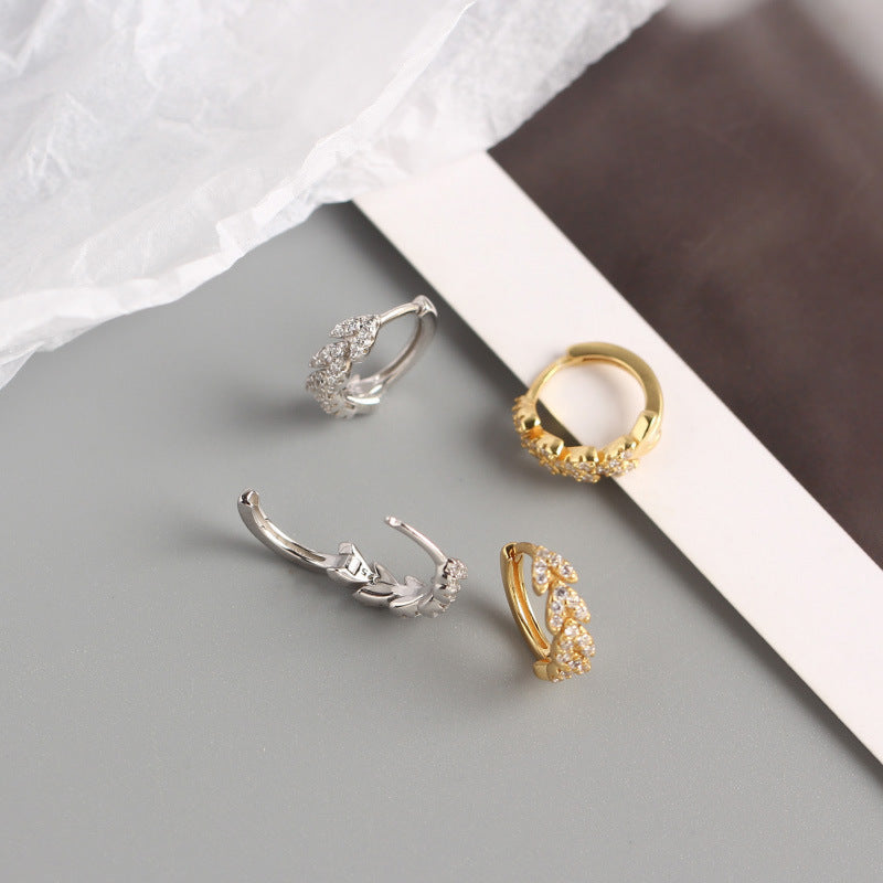 Pavé Heart Huggie Earrings