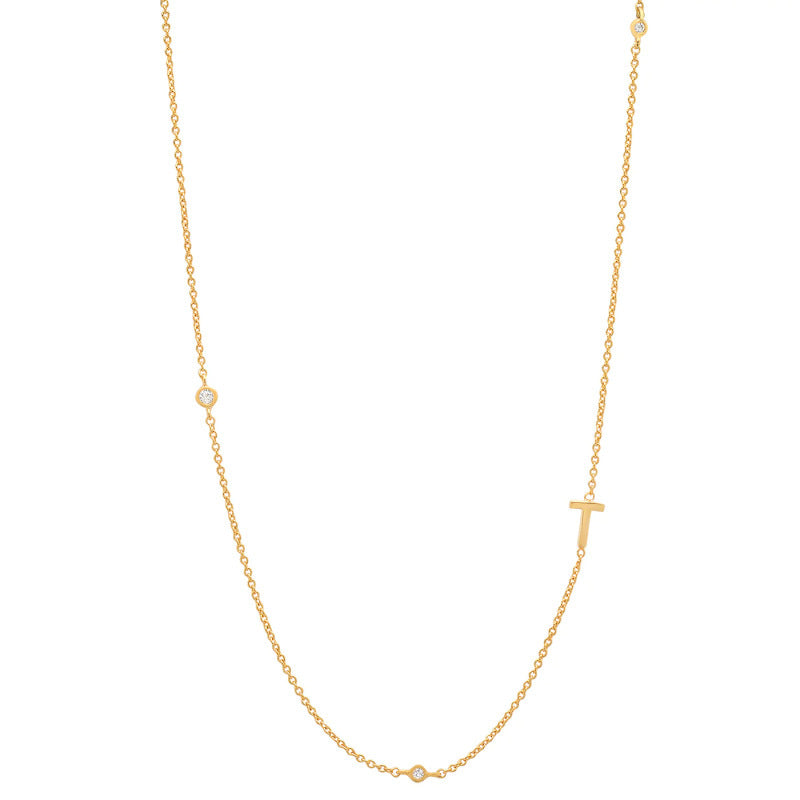 To the Side Letter Necklace