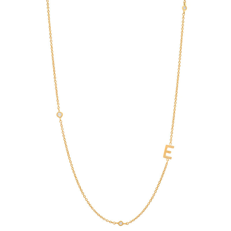 To the Side Letter Necklace