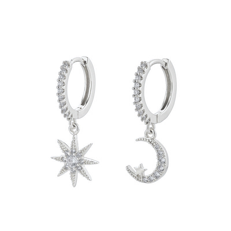 Night Sky Pavé Asymmetric Earrings