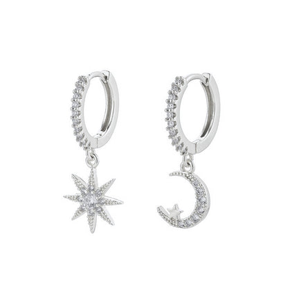 Night Sky Pavé Asymmetric Earrings