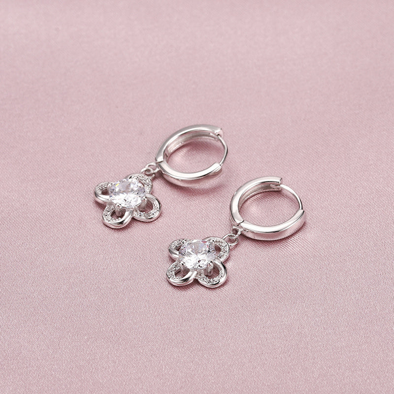 Flor Dangle Huggie Earrings