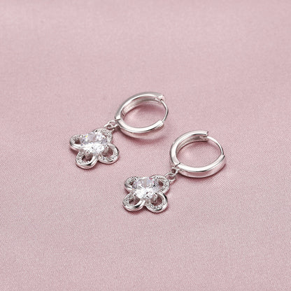 Flor Dangle Huggie Earrings