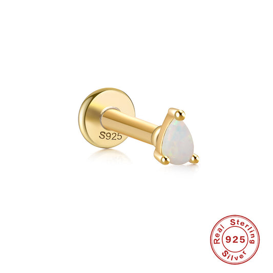 Opal Flat Back Stud 6 Style